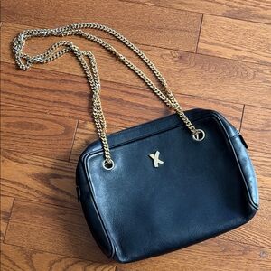 Genuine Black Leather Chain-Handle Shoulder Bag by Palsma Picasso -Italy
